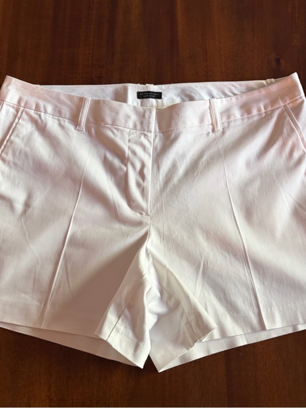 Attention White High-Waist Tailored Women’s Shorts